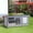 Gray#6, variant on Pet Playpen PawHut Wooden Rabbit Hutch Bunny Hutch Cage Guinea Pig with Waterproof Roof, No Leak Tray and Feeding Trough, Indoor/Outdoor, Gray,Guinea Pig Cage