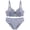 Blue, variant on Women Floral Lace Underwear Set Bra and Mid Rise Briefs with Bow Detail Adjustable Straps Everyday Matching Underwear