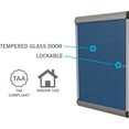 thumbnail image 2 of Ghent Manufacturing SILH20471 42.12 x 27.75 in. 1-Door Black Frame Silhouette Enclosed Bulletin Board with Vinyl Fabric, Ebony, 2 of 2