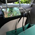 thumbnail image 3 of Organizador de perchas para automóvil, gancho para reposacabezas de asiento, resistente, para asiento trasero, almacenamiento, universal, para SUV, camión, vehículo, paquete de 2 (blanco), 3 of 5