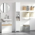 thumbnail image 2 of HOMCOM Slim Bathroom Storage Cabinet with 2 Doors and Adjustable Shelf, 2 of 10