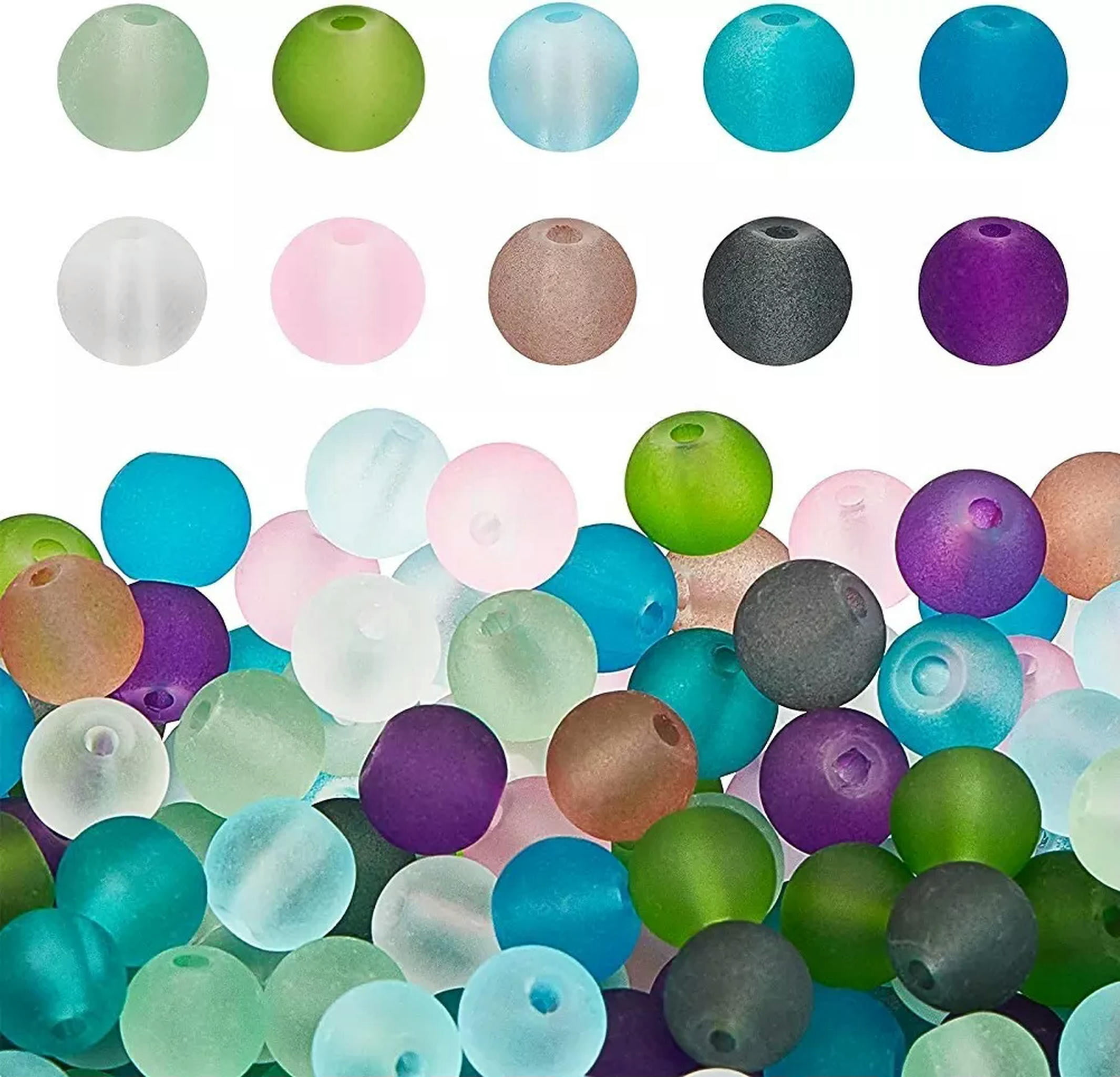U8MO Frosted Glass Beads Solid 6mm BULK Wholesale Jewelry Supplies Opaque Round 550pc