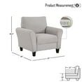 thumbnail image 5 of OakvillePark Eunice Fabric Upholstered Living Room Chair, Sand, 5 of 6