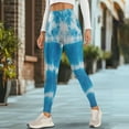 thumbnail image 4 of Renewold Tie-dye Sky Blue Womens Leggings with Pockets High Waist Hip Lift Tummy Control Pocket Yoga Pants Buttery Soft Stretchy Workout Yoga Pants with Plus Size, 3XL, 4 of 8