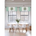 thumbnail image 3 of Eucalyptus Green Kitchen Curtain Valances for Windows Farmhouse Short Curtains, Stripes Bottle Flower Cactus Plant Rod Pocket Valance Curtain for Bedroom Cafe Living Room 54"x18", 3 of 8