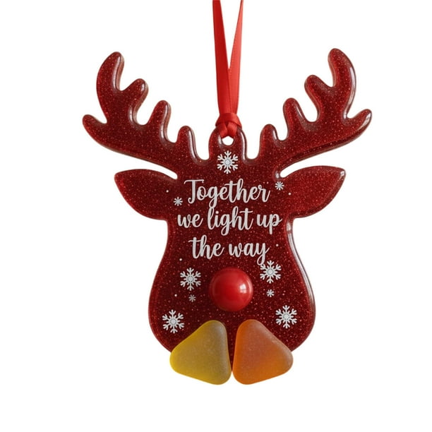 Herunwer Sea Glass Christmas Ornaments, Holiday Resin Cute Mini 2D Animal Pendant Home Decor, Handmade Funny Friendship Art Hanging Decoration Gift
