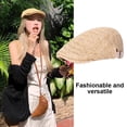 thumbnail image 7 of Jiibva Unisex Straw Berets Vintage Newsboy Caps Painters Hat Driving Hat French Beret Cap Artist Hat Mens Tweed Flat Cap for Autumn Winter Accessory, 7 of 7