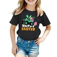 thumbnail image 4 of MUXiin Girls Easter Shirts Size 7/8 Cute Graphic Short Sleeve T Shirt Top Comfortable Easter's Day Tee Shirt Summer Clothes for Girls Easter Gifts for Kids(Black,10-11 Years), 4 of 5