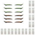 thumbnail image 2 of Vogacara Eyeliner Sticker reutilizable doble párpado brillo línea tira maquillaje de ojos para fiesta Cosplay club nocturno, verde naranja Type1 NO1 Vogacara CBP178442, 2 of 6