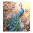 thumbnail image 3 of Dailycode Dishwasher Magnet Cover Magnetic Fridge Door Cover Home Kitchen Decor, Peacock Rose Butterflies, 23"x 26", 3 of 6