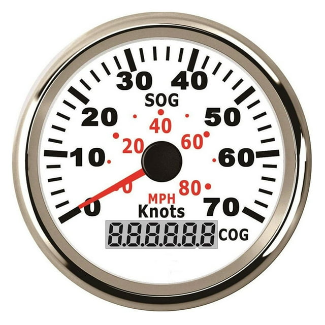 85mm GPS Speedometer Stainless Waterproof Gauge 70Knots 80MPH Speed For Car Motorcycle Boat 12V 24V With Backlight Speed Sensor ,Universal Compatibility