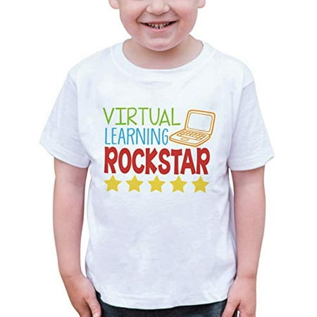 

7 ate 9 Apparel Virtual Learning Rockstar School T-Shirt 4T White