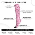 thumbnail image 2 of Rateoe Breast Cancer Ribbons Awareness Compression Socks for Women and Men 20-30mmHg-Circulation Support Socks Knee High Nurse Pregnant Running Medical and Travel Athletic, 2 of 7