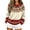 Deep Red, variant on Basysin Women Sweaters Christmas Print Women's Long Sleeve Crew Neck Knit Sweater Retro Pullover Top Soft Relaxed Fit Casual Knitted Sweaters for Fall Winter