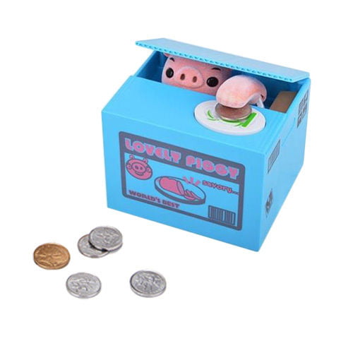 Dazzling Toys Kids Mischief Mouse Saving Box Stealing Coin Automated Money Bank 