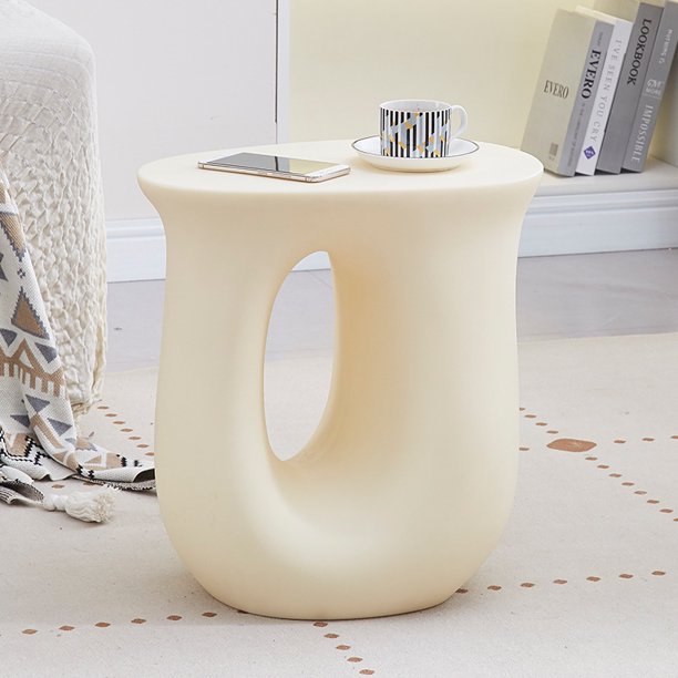 Mesas de centro nórdicas, accesorios de Decoración de mesa lateral pequeña, bonito diseño en U, muebles portátiles para sala de estar, autocontenido