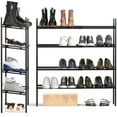 Simple Houseware 4Tier Stakable Shoe Racks with Extendable Shelves
