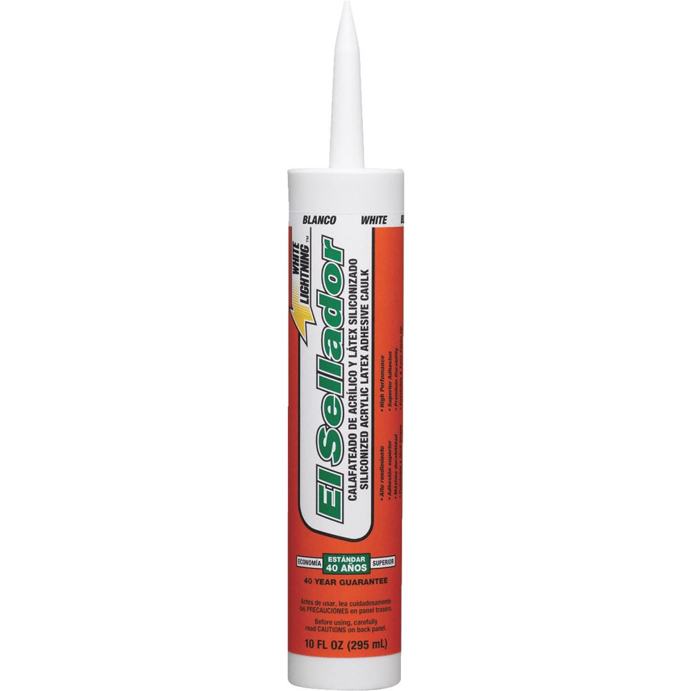White Lightning El Sellador Siliconized Acrylic Latex Caulk Walmart