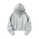 thumbnail image 2 of Sudadera recortada Ropa deportiva de manga larga Souvenir Sudaderas con capucha para mujer para XL, 2 of 8