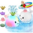 thumbnail image 2 of Juguetes de bañera para bebés con luz de ballena, juguetes de piscina de rotación flotante, rociador de agua de pulpo, juguete de piscina para niños, regalo para niños, 2 of 4