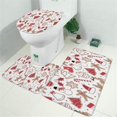 thumbnail image 2 of White Christmas Cookie Pattern Bathroom Rugs Sets 3 Piece,Toilet Cover Set,Absorbent Non Slip Bathroom Mats Sets with U-Shaped Contour Rug Toilet Rug Set, 2 of 5