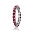 thumbnail image 2 of Wedding Aniversary Ring Ruby 2.5mm Eternity Band Ring 925 Sterling Silver Gemstone Jewelry For Women Gift, 2 of 5