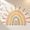 Rianbow Sun L - 44.09"×29.13", variant on Boho Sun Fabric Wall Decals Half Sun L - 45.28"×35.43" Home Room Bedroom Decor