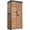 Light Brown (18.3"D x 34.3"W x 63.1"H), variant on Aivituvin Outdoor Storage Shed with All Around Strong Metal Frame, Wooden Tool House with Floor & Adjustable Shelves, Garden Tool Sheds Cabinet for Backyard Garden Patio Lawn 67.1" H (Black＆White)