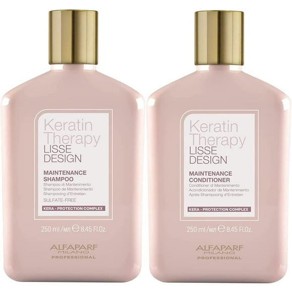Kit Champú y Acondicionador AlfaParf Lisse Design para Cuidado Profesional de Cabello Liso