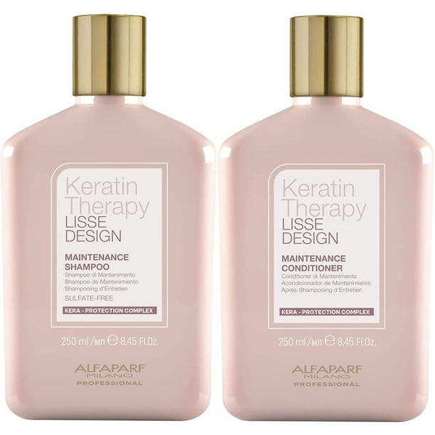 Kit Champú y Acondicionador AlfaParf Lisse Design para Cuidado Profesional de Cabello Liso