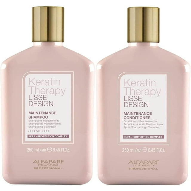 Kit Champú y Acondicionador AlfaParf Lisse Design para Cuidado Profesional de Cabello Liso