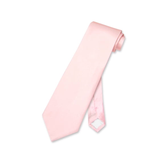 Biagio 100% SILK NeckTie EXTRA LONG Solid LIGHT PINK Color Men's XL Neck Tie