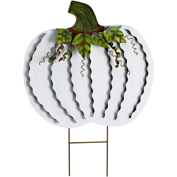 Metal Pumpkin Garden Stakes - Autumn Decorative Yard Signs - Indoor Outdoor  Flower Stake Fall Lawn Ornaments Pumpkin Decoration for Harvest Halloween (Pumpkin-D)