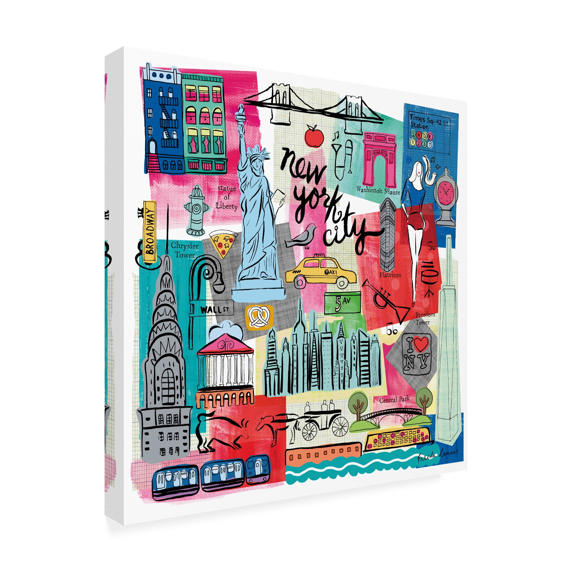 Trademark Fine Art 'Global Travel I' Canvas Art by Farida Zaman