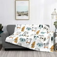 thumbnail image 2 of Zufioo Puppy Print Horizontal Flannel Blanket, Anti-wrinkle, Anti-shrinkage, Anti-allergic Plush Blanket, Household Items Suitable for Bedroom-80"x60", 2 of 6