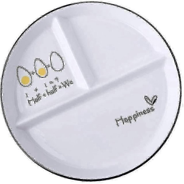 Ceramic Divided Dinner Plate - Oven-Safe Sectioned Plate for Portion Control & Meal Prep
