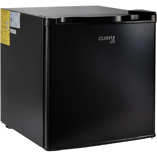 Frigobar Cuory refrigerador Portátil Mini congelador Compacto Una Puerta Acero Inoxidable 46 Litros 1.6 Pies negro