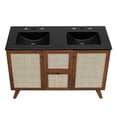 thumbnail image 6 of Modway Soma 48" Double Sink Modern Wood Bathroom Vanity in Walnut/Black, 6 of 17