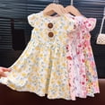 thumbnail image 4 of XXWXYD Toddler Girls Baby Tutu Tulle Dress Ruffl𝖾d Sleeve Embroidered 𝖥loral Princess Par𝗍y Dresses Summer Clothes 2-7 Years Kids Cute Formal Occasion Festive Dress, 4 of 5