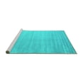 thumbnail image 2 of Ahgly Company Machine Washable Indoor Rectangle Abstract Turquoise Blue Contemporary Area Rugs, 6' x 9', 2 of 4