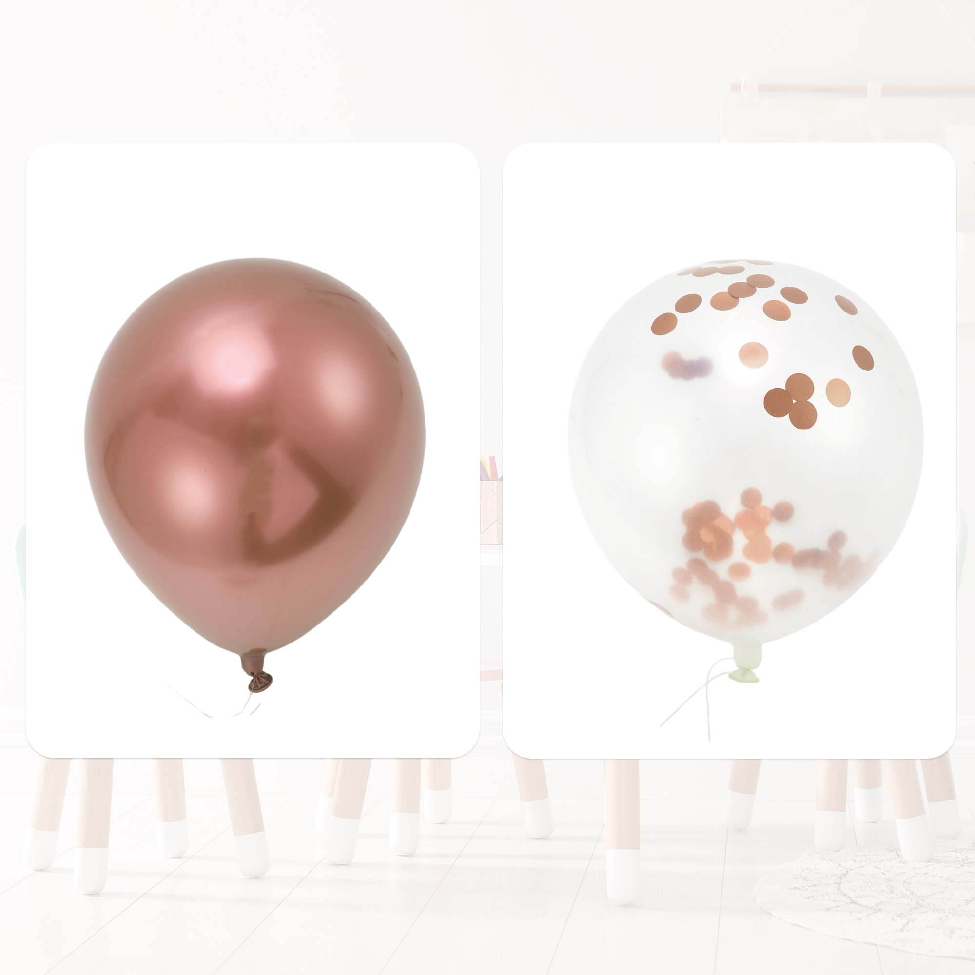 Unique Bargains 16Pcs Latex Party Wedding Graduation Anniversary Decoration Rose Gold Tone