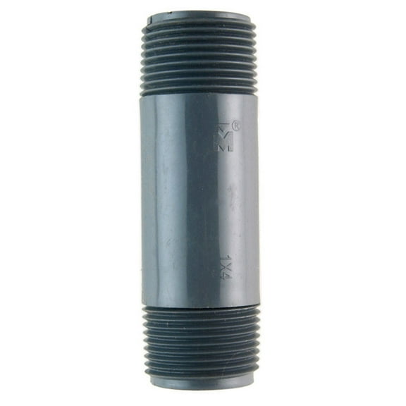 505-040 Pipe Fitting, PVC Nipple, Schedule 80, 1 x 4-In. - Quantity 10