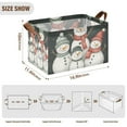 thumbnail image 7 of Yayeee Foldable Storage Basket for Shelves with Handles Waterproof Cloth Bins, Snowman Family, 7 of 7