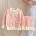 thumbnail image 2 of Diufon Girls Skirt Sets 2 Piece Outfits Fall Winter Long Sleeve Knitted Sweater Cardigan and Skirt 2 Piece Set, 2 of 6