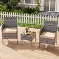thumbnail image 4 of UDPATIO Furniture Set 3 Pieces Patio Rattan Wicker Chairs,Patio Porch Outdoor Furniture Set with Chairs,BE, 4 of 9