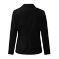 thumbnail image 4 of WTOBBY Women's Notch Lapel Blazer Jacket Slim Fit Formal Cardigan Style Long Sleeve Single Breasted Office Coat with Front Pockets for Business Professional,Black S, 4 of 4