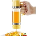 thumbnail image 1 of Aelga - Recipiente dosificador de miel de vidrio, antigoteo, 12 oz, con asa, dispensador de jarabe para café o té, ideal para miel y jarabe, color amarillo, 1 of 8