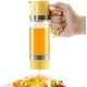 thumbnail image 1 of Aelga - Recipiente dosificador de miel de vidrio, antigoteo, 12 oz, con asa, dispensador de jarabe para café o té, ideal para miel y jarabe, color amarillo, 1 of 8