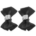 thumbnail image 2 of WEUVEB 1Pair Elegant Black Bow Shoe Accessories Removable Clip for Wedding Shoes, 2 of 8