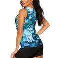 thumbnail image 3 of Uemuo Blue Kyanite Pattern Workout Tank Tops for Women Breathable Moisture-wicking tank top Sleeveless Running Loose Fit Yoga Tops Active Shirts Sports Gym Exercise, 3 of 9